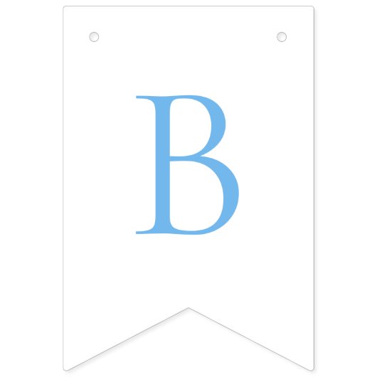 Moderne Stof Blauw Lint Bruidsfeest Bunting Banner (Tweede vlag)