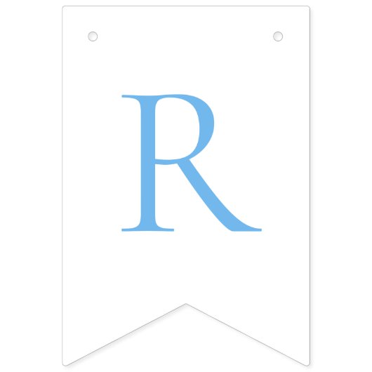 Moderne Stof Blauw Lint Bruidsfeest Bunting Banner (Derde vlag)