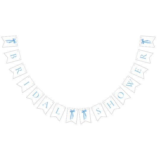 Moderne Stof Blauw Lint Bruidsfeest Vlaggen Slag B Vlaggetjes (Alle)