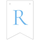 Moderne Stof Blauw Lint Bruidsfeest Vlaggen Slag B Vlaggetjes (Derde vlag)