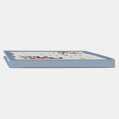 Moderne Stof Blauw Misty Rose Trouw  Gastenboek (Rug)