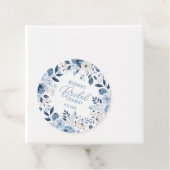 Moderne Stof Blauwe Bloemige Boho Bruidsmeisjes Br Bedankjes Labels (In situ)