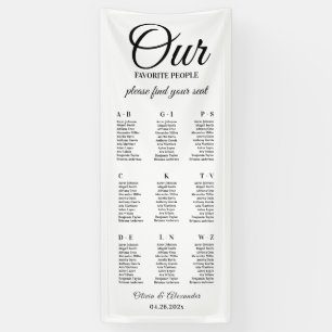 Moderne Stof Bruiloft Zitplaatskaart, Linnen Welko Spandoek