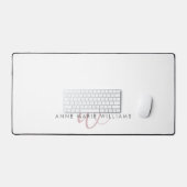 Moderne Stof Lilac Script Monogram Bureaumat (Keyboard & Muis)