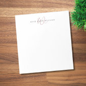 Moderne Stof Lilac Script Monogram Notitieblok