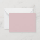 Moderne Stof Lilac Witte Script Monogram Notitiekaartje (Achterkant)
