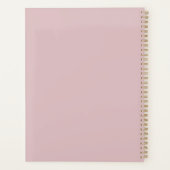 Moderne Stof Lilac Witte Script Monogram Planner (Achterkant)