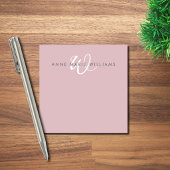 Moderne Stof Lilac Witte Script Monogram Post-it® Notes