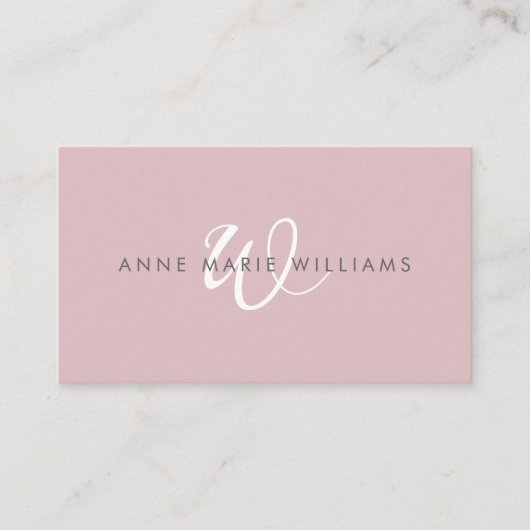 Moderne Stof Lilac Witte Script Monogram QR Code Visitekaartje (Voorkant)