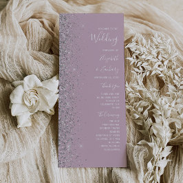 Moderne Stof Lilac Zilveren Glitter Bruiloft