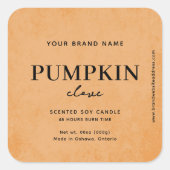 Moderne Stof Oranje Rustieke Label (Voorkant)