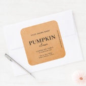 Moderne Stof Oranje Rustieke Label (Envelop)