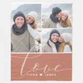Moderne Stof Roos Foto's Liefde Persoonlijk Fleece Deken (Voorkant)