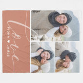 Moderne Stof Roos Foto's Liefde Persoonlijk Fleece Deken (Voorkant (Horizontaal))