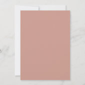 Moderne Stof Roze Bloemige Bruiloft Kaart (Achterkant)