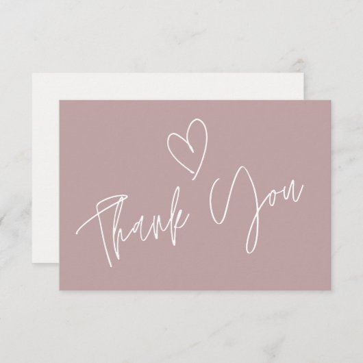 Moderne Stof Roze Bruidsfeest Bedankkaart (Voorkant / Achterkant)