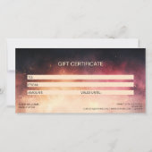 Moderne Stof Roze Certificaat Cadeaubon (Achterkant)