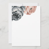 Moderne Stof Roze Designer Trouw Uitnodiging (Achterkant)