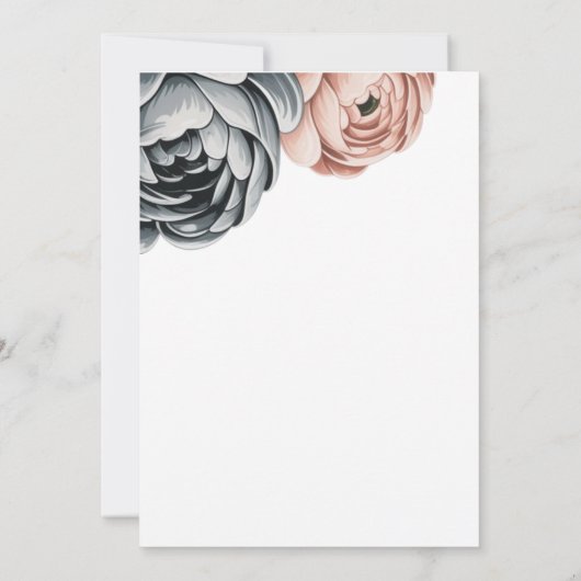 Moderne Stof Roze Designer Trouw Uitnodiging (Achterkant)