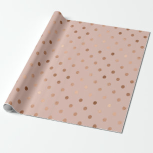 Moderne Stof Roze Goud Kerstmis Cadeaupapier