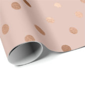 Moderne Stof Roze Goud Kerstmis Cadeaupapier (Rol Hoek)