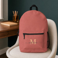 Moderne Stof Roze Goud Monogram Aangepaste Naam