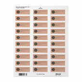 Moderne Stof Roze & Houtskoolgrijs Zakelijk Etiket (Full Sheet)