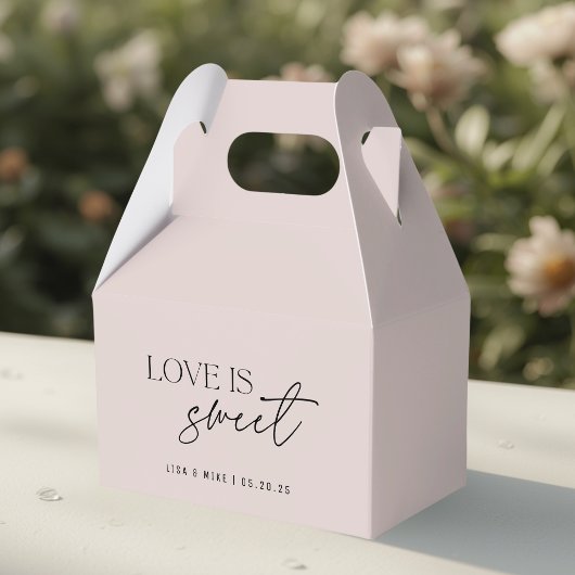 Moderne Stof Roze Liefde is Zoet Bruiloft Bedankdoosjes