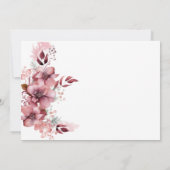 Moderne Stof Roze Roze Huwelijk Bedankt (Achterkant)