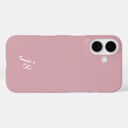 Moderne Stof Roze Wit Monogram Naam Case-Mate iPhone Case (Achterkant (horizontaal))