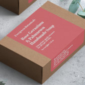 Moderne Stof Roze Zeep Verpakkingslabel Etiket