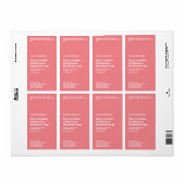 Moderne Stof Roze Zeep Verpakkingslabel Etiket (Full Sheet)