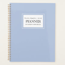 Moderne Stofblauwe 2022 2023 Week- en Maandplanner