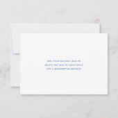 Moderne Stofblauwe Bedankt Typografie (Achterkant)