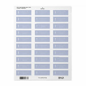 Moderne Stofblauwe Doop Retour Etiket (Full Sheet)