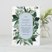 Moderne Stofblauwe Elegante Botanische Tuin Bruilo Kaart (Staand voorkant)