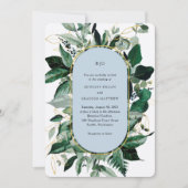 Moderne Stofblauwe Elegante Botanische Tuin Bruilo Kaart (Voorkant)