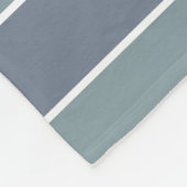 Moderne Stofblauwe Groen Gestreepte Fleece Deken (Hoek)