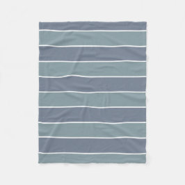 Moderne Stofblauwe Groen Gestreepte Fleece Deken