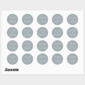 Moderne Stofblauwe Minimale Trouw Envelope Zegels (Vel)
