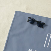 Moderne Stofblauwe Monogram Strandlaken (In situ)