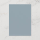 Moderne Stofblauwe QR Code RSVP Informatiekaartje (Achterkant)