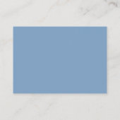 Moderne Stofblauwe QR Code Trouw Online RSVP Kaart (Achterkant)