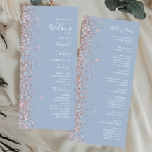 Moderne Stofblauwe Roze Gouden Glitter Bruiloft