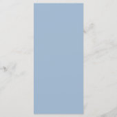 Moderne Stofblauwe Trouw  Menu (Achterkant)