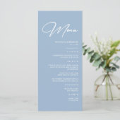 Moderne Stofblauwe Trouw  Menu (Staand voorkant)