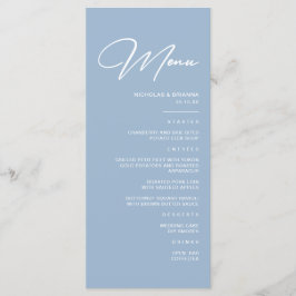 Moderne Stofblauwe Trouw  Menu