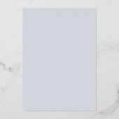 Moderne Stofblauwe & Zilveren Huwelijk Folie Uitnodiging (Achterkant)