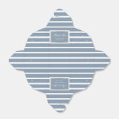 Moderne Stoffige Blauwe Gouden Huwelijk Dank u Bedankdoosjes (Uitgevouwen)