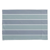 Moderne stoffige blauwe groene strepen kussensloop (Voorkant-Rechts)